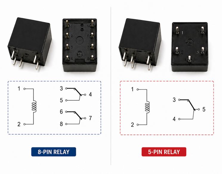 8-Pin Relay vs 5-Pin Relay